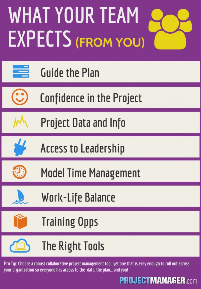 8 things a team assumes a project manager provides