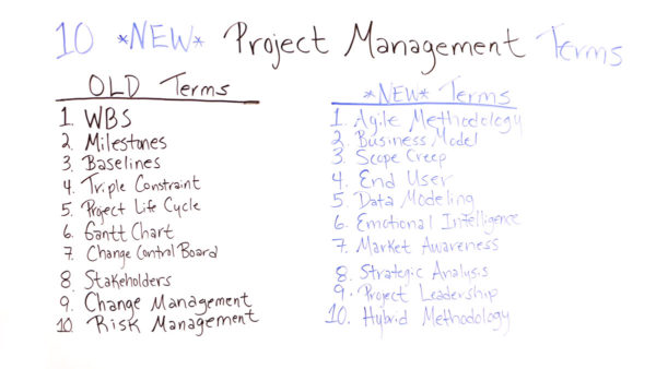 learn these new project management terms