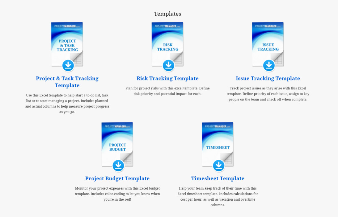 Project Management Excel Templates