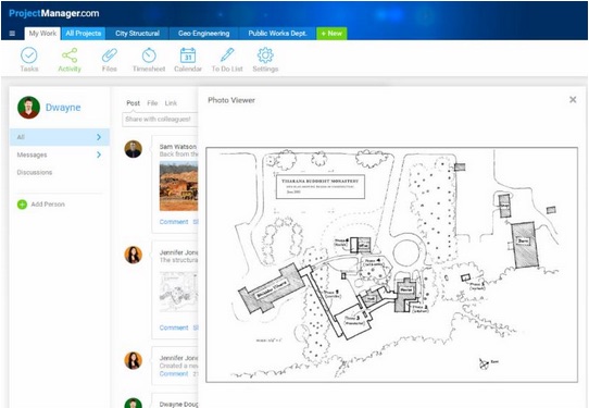 project management picture sharing