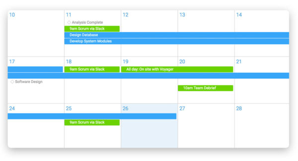 scheduling resources with calander software