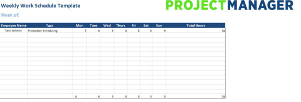 Work Schedule Template