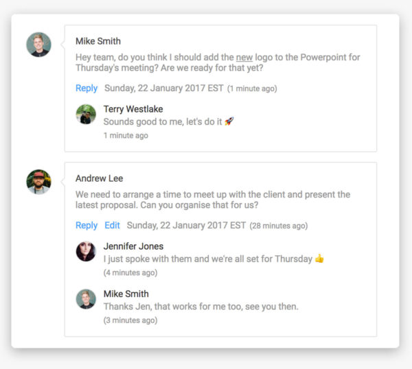 online project management software fosters team communication