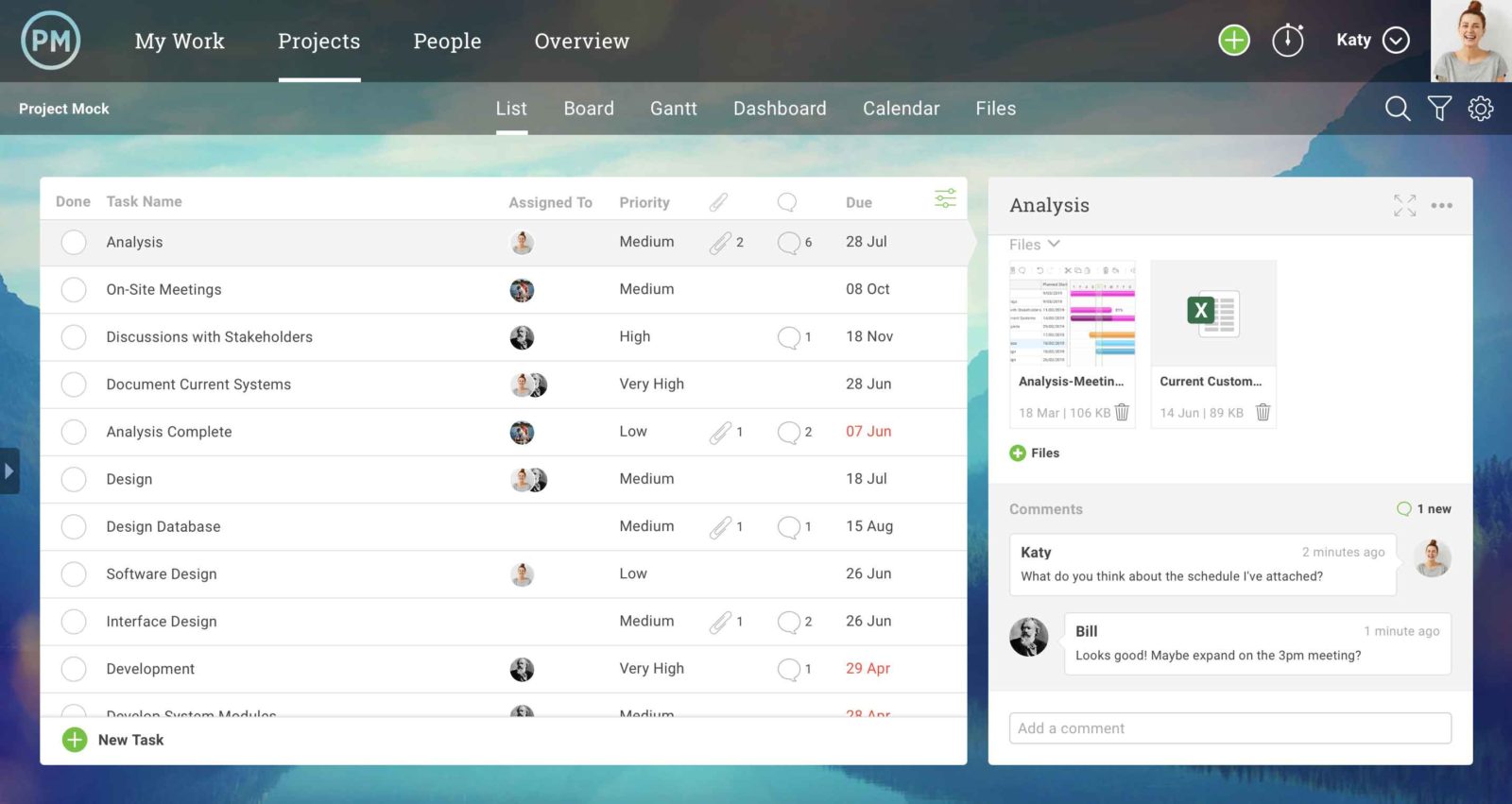 task collaboration with projectmanager.com