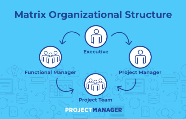  diagram illustrating what matrix organizational structure is