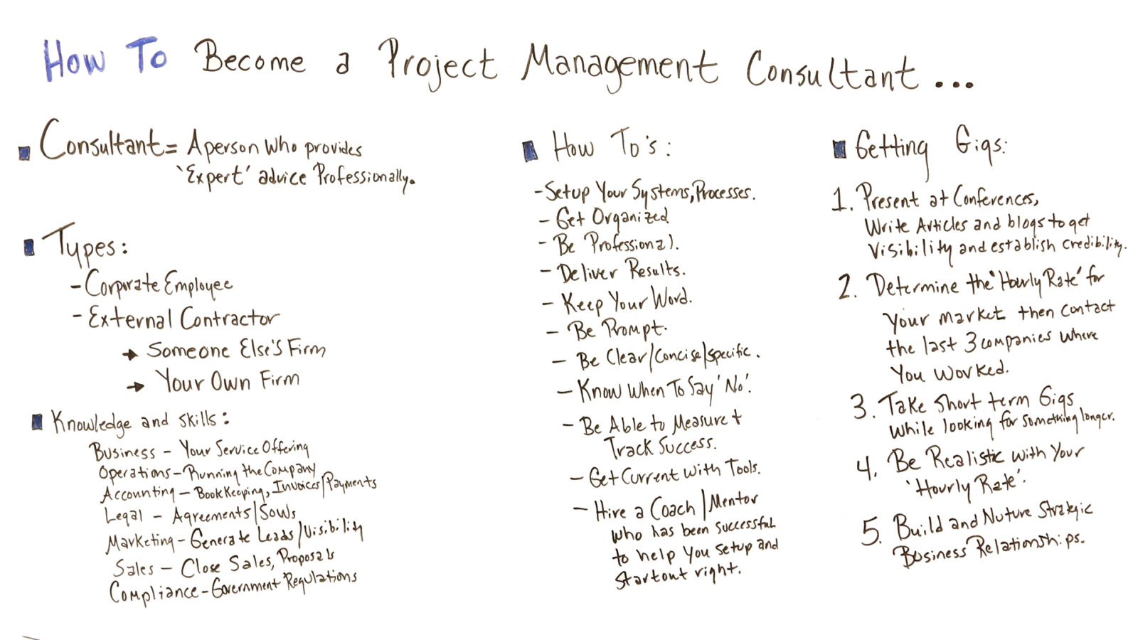 Advice for Aspiring Project Management Consultants