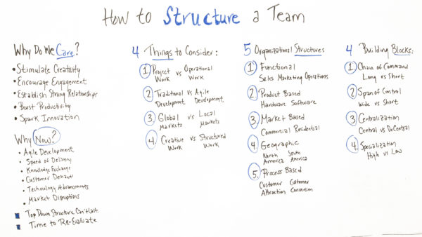 why and how to structure teams