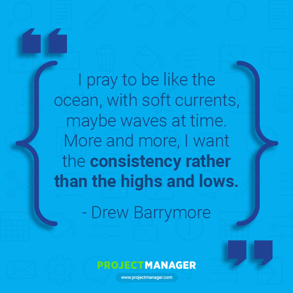 consistency quote from drew barrymore