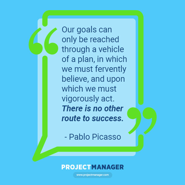Planning Quote Pablo Picasso