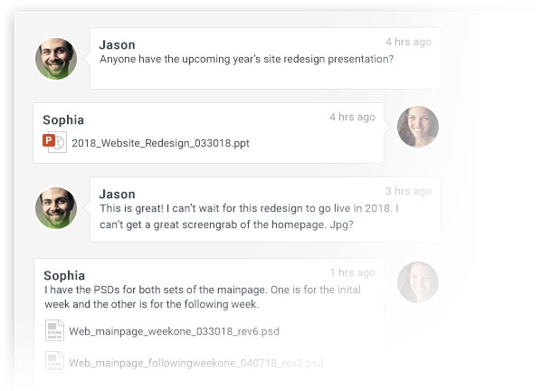 team collaboration software screenshot