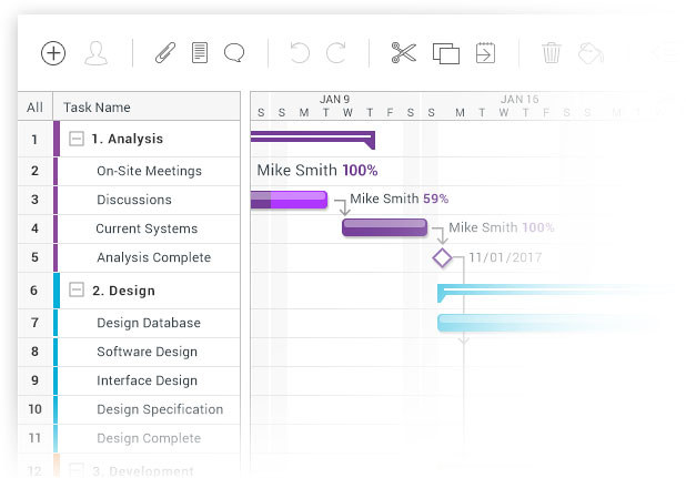 project plan software screenshot