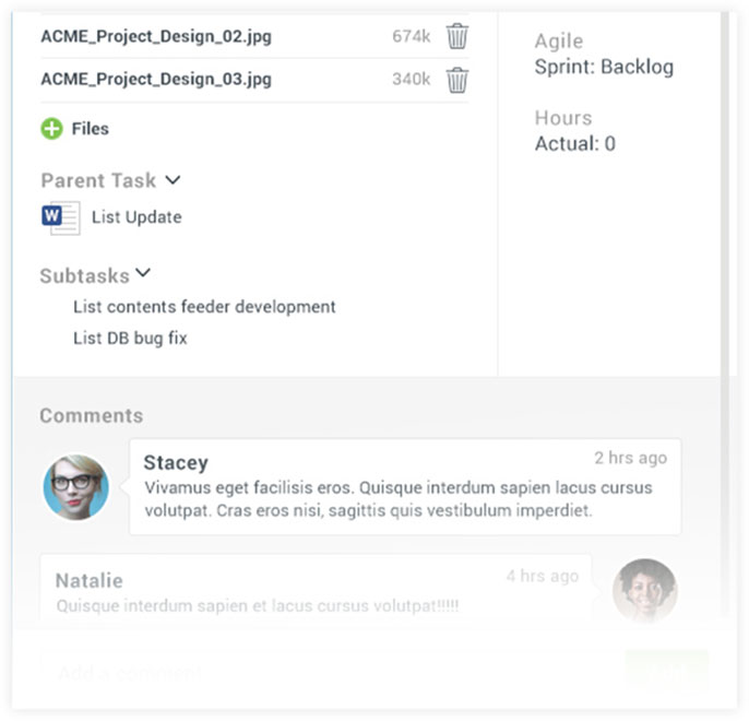 task sharing software widget with shared tasks & team members