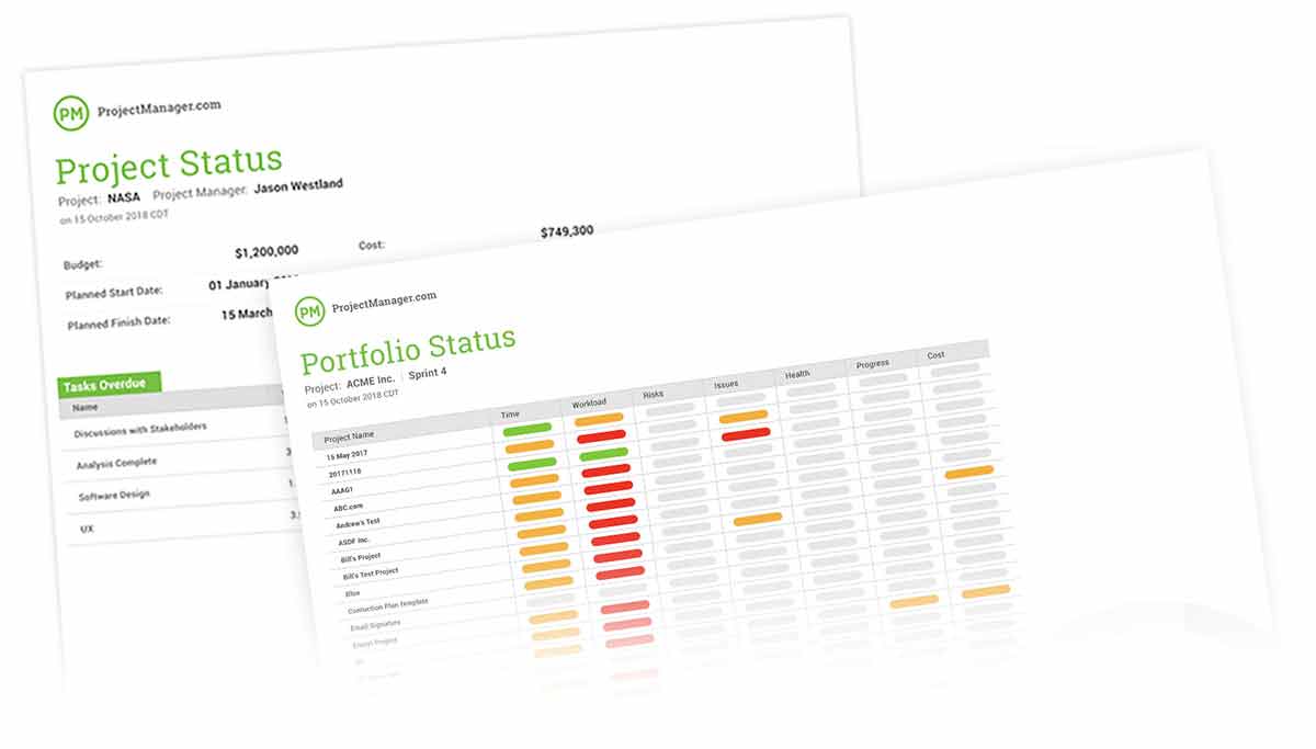 produce instant project reports