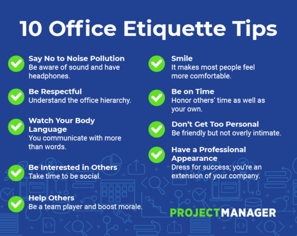 10 Office Etiquette Tips To Swear By Projectmanager Com