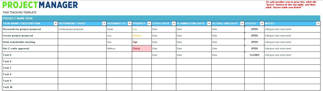 20 Must Have Project Management Excel Templates And Spreadsheets