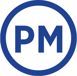 ProjectManager circular logo, an Asana alternative