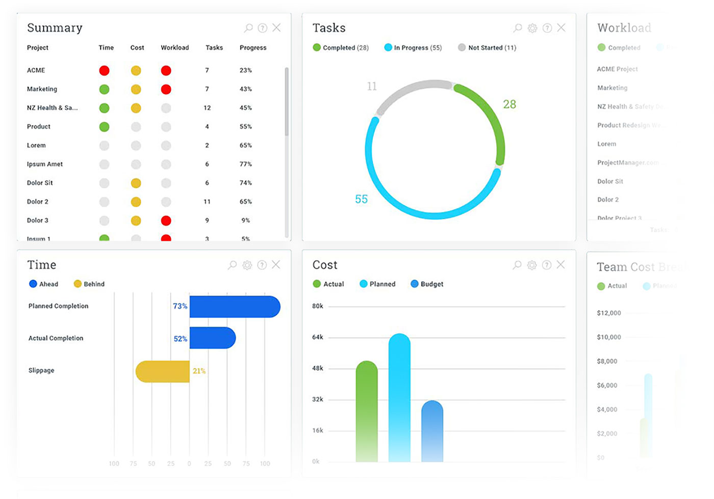 Event management dashboard screenshot