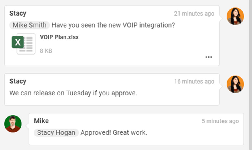 ProjectManager.com's easy-to-use commenting system, complete with attachment support