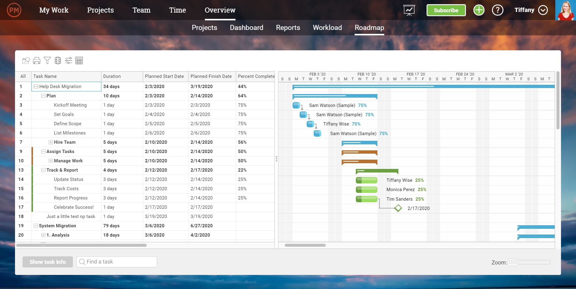 gantt roadmap for product planning