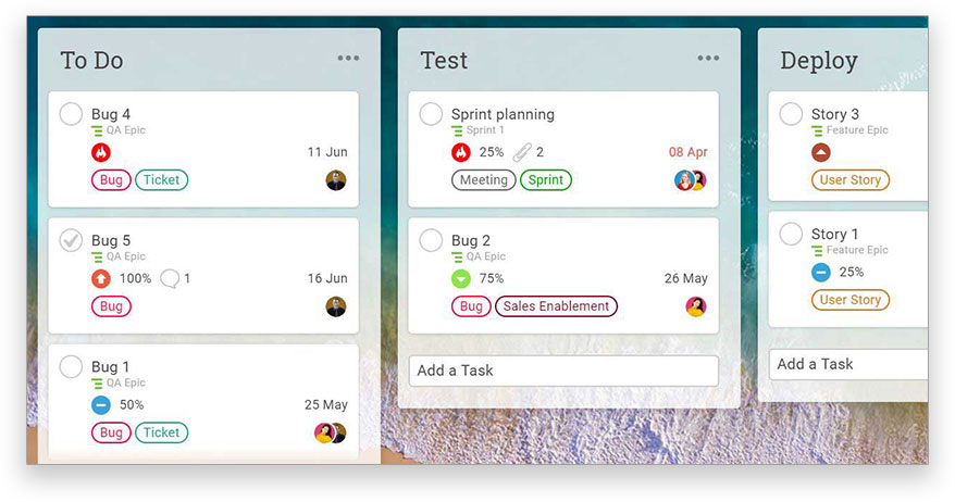 Visualize your team’s workflow on kanban boards