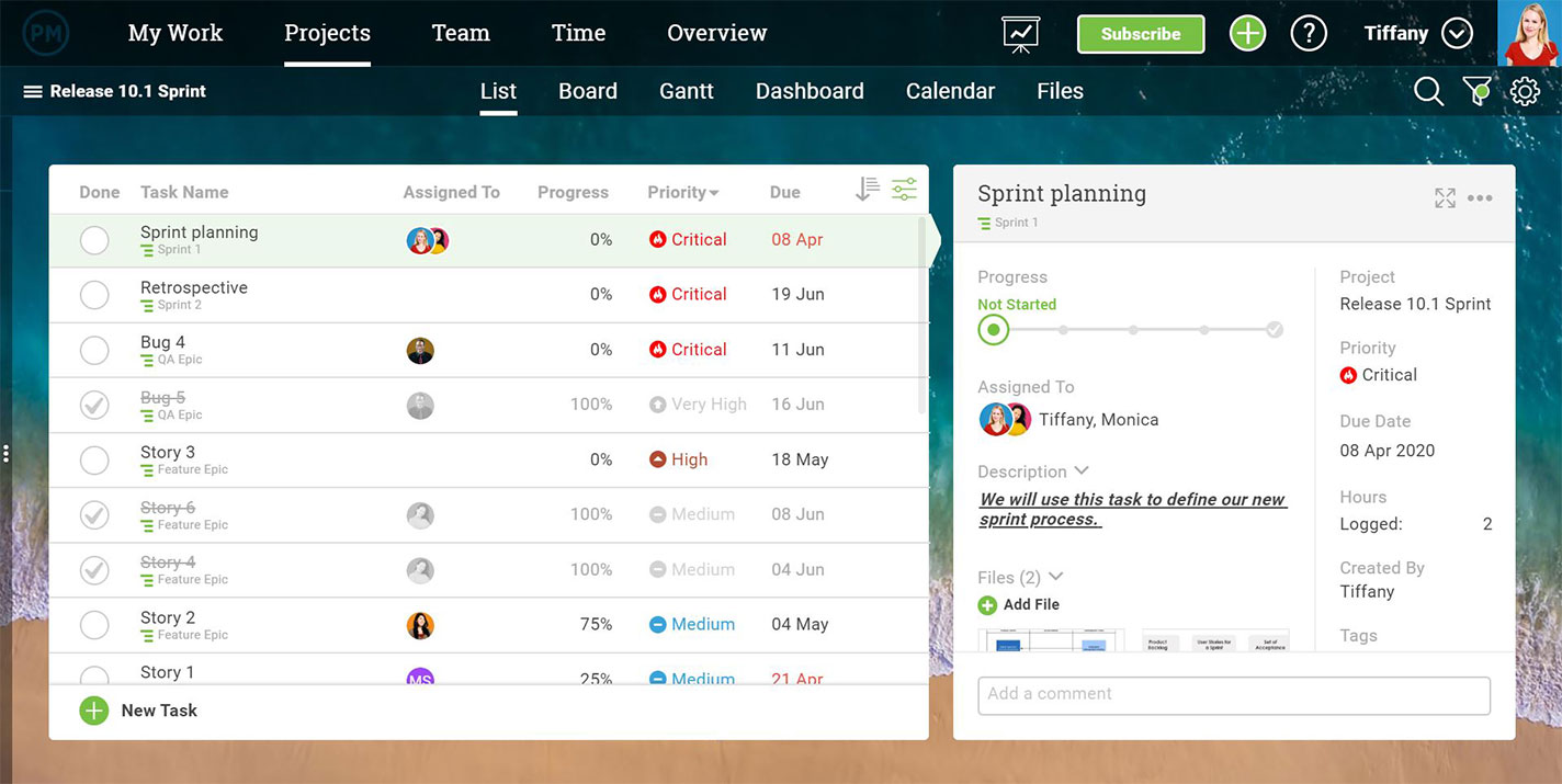 Task Management Software with List View