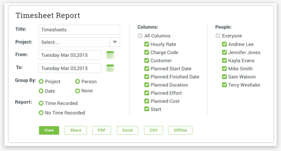 timesheet reporting software
