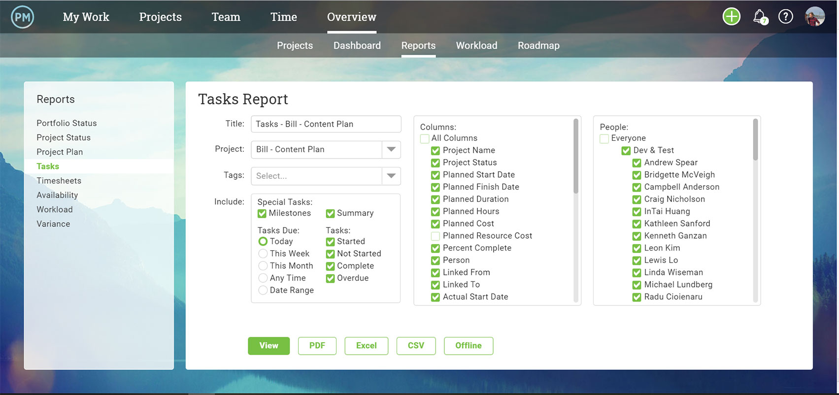 Project Reporting Software - Make a Project Report In Seconds