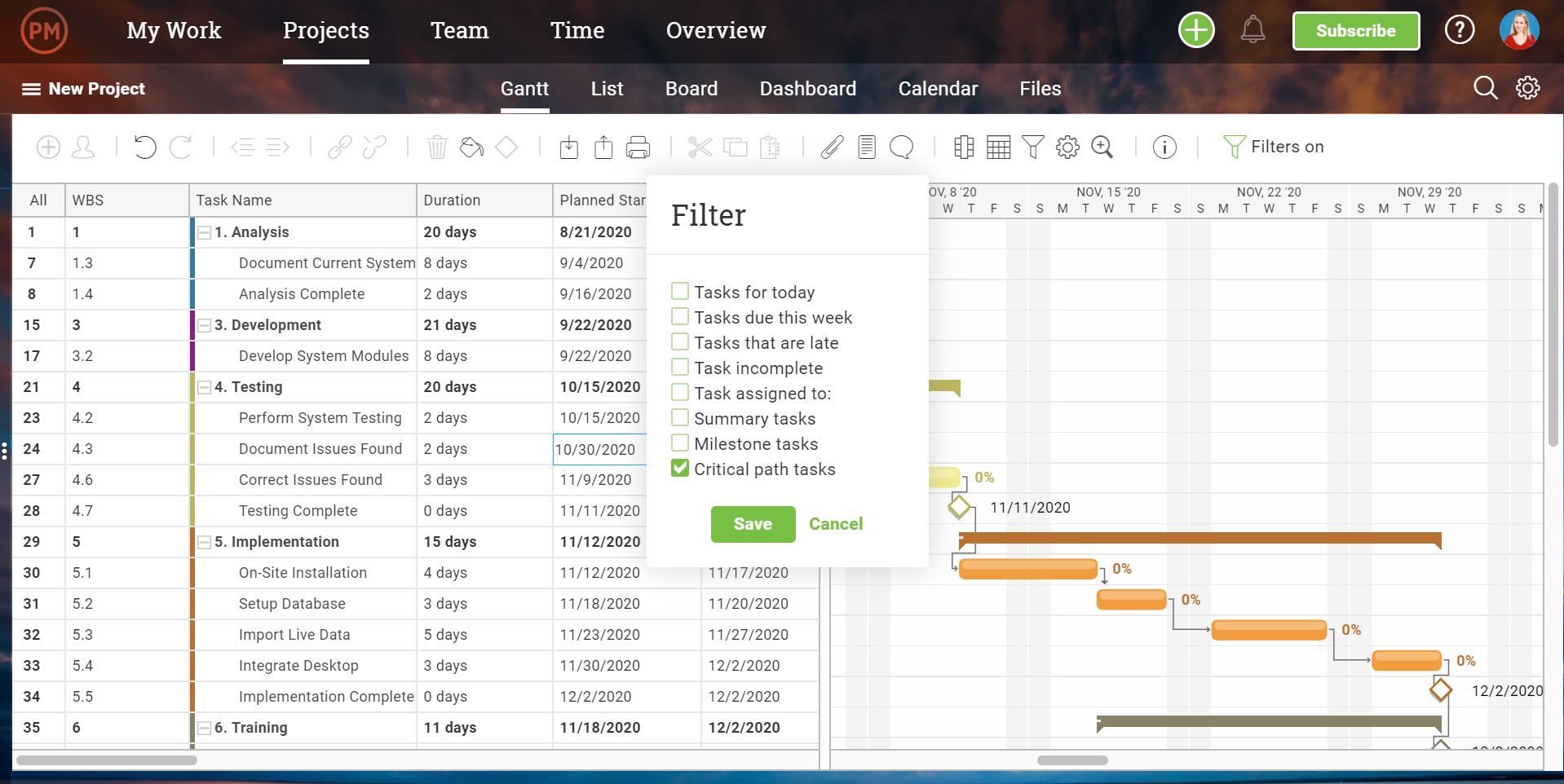 gantt chart maker with months
