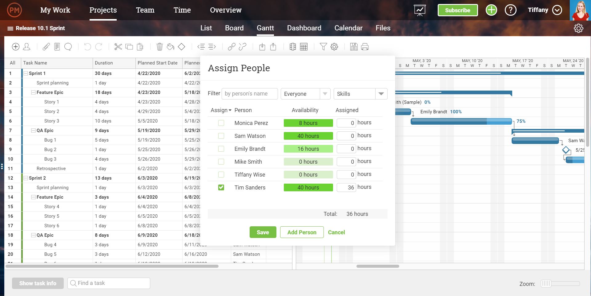 Use a Gantt Chart to Assign Work and Loop In Stakeholders