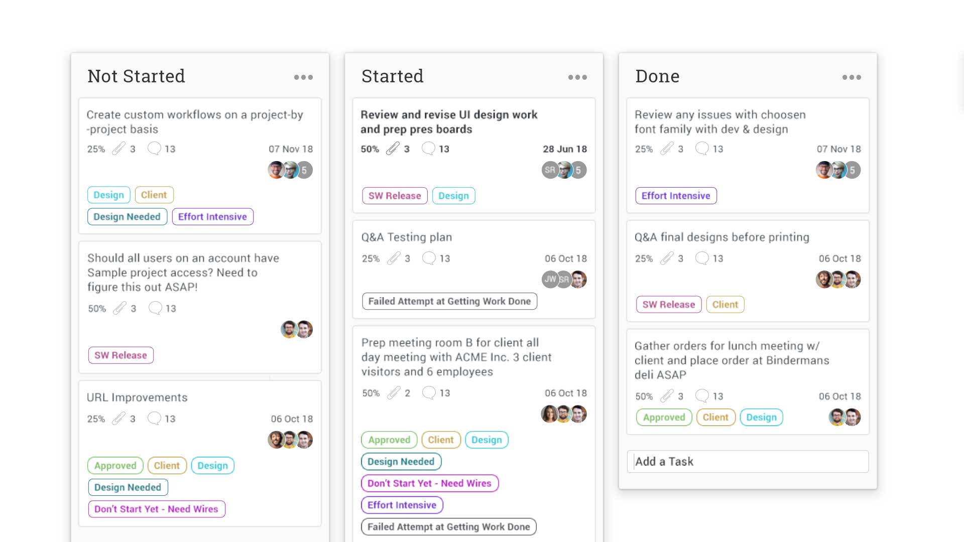 kanban board for agile projects