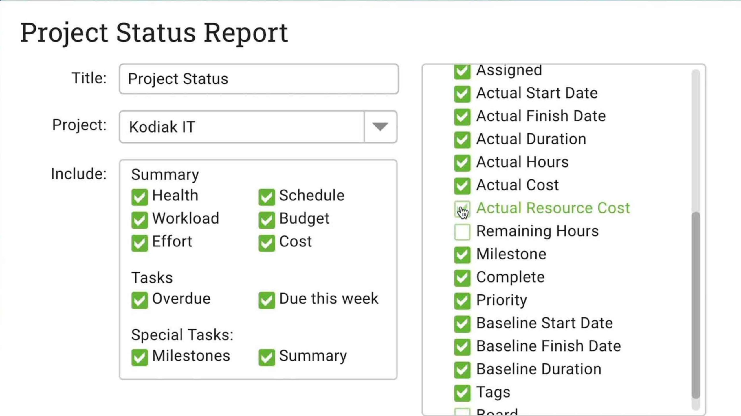 project reporting tools making a status report