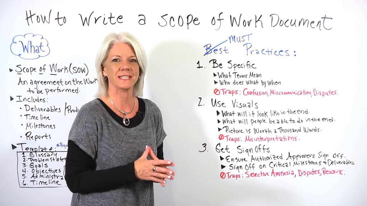 How to Write a Scope of Work Document - Project Management Training