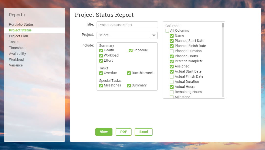 Real-time dashboard tracks six project metrics