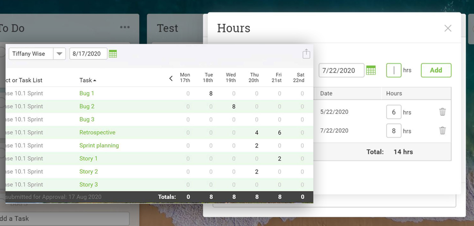 time tracking software with employee hours by day