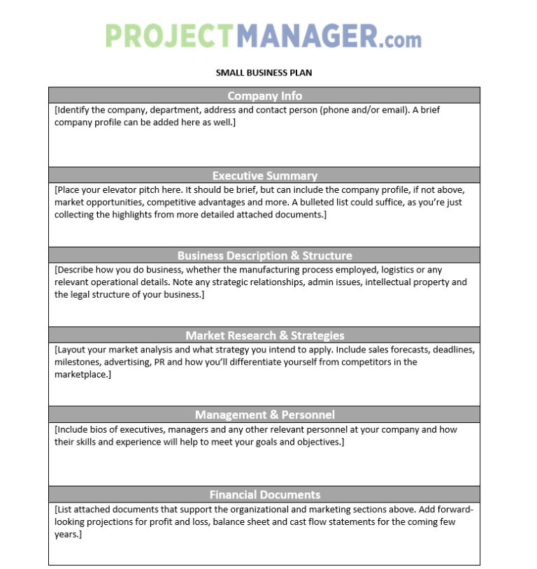 small business plan guide