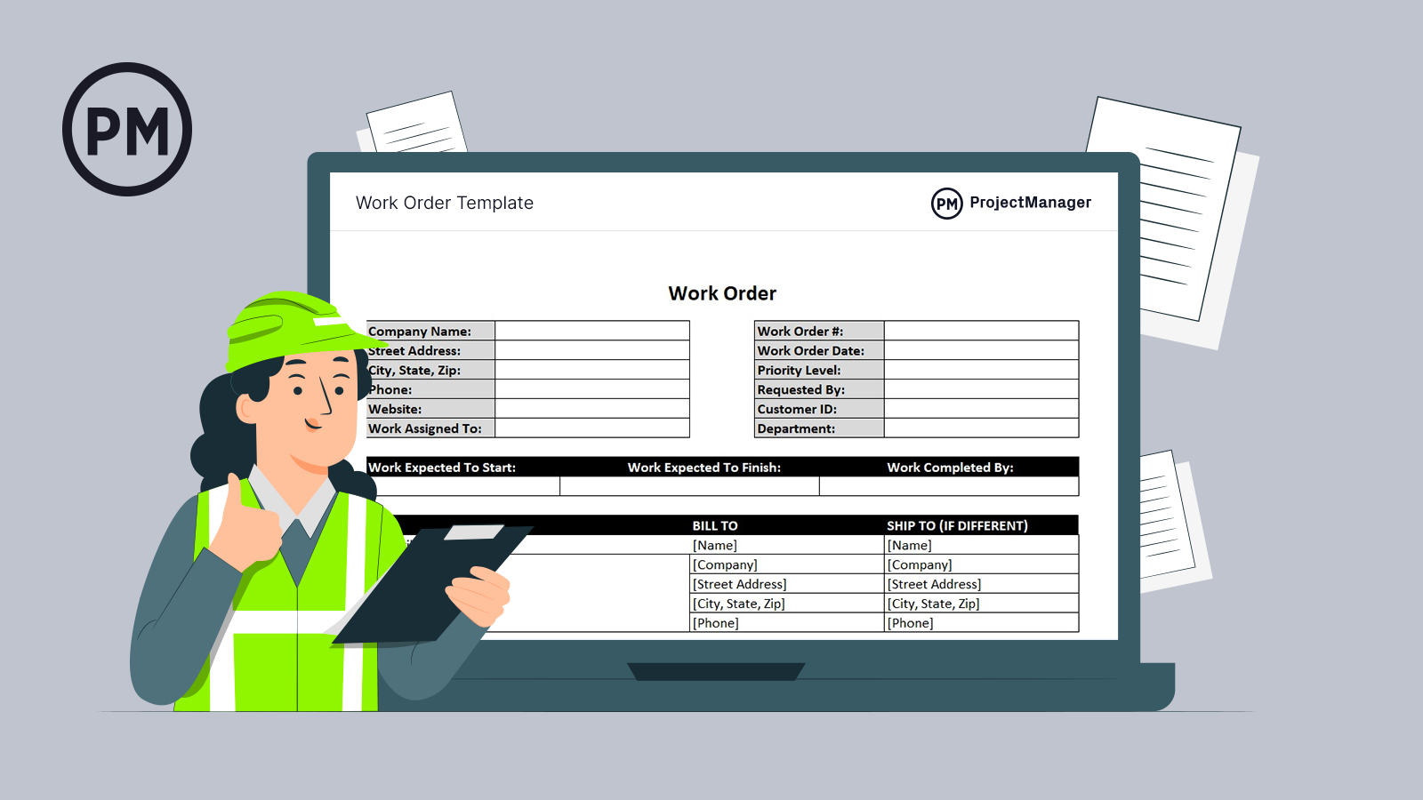 work assignment excel template