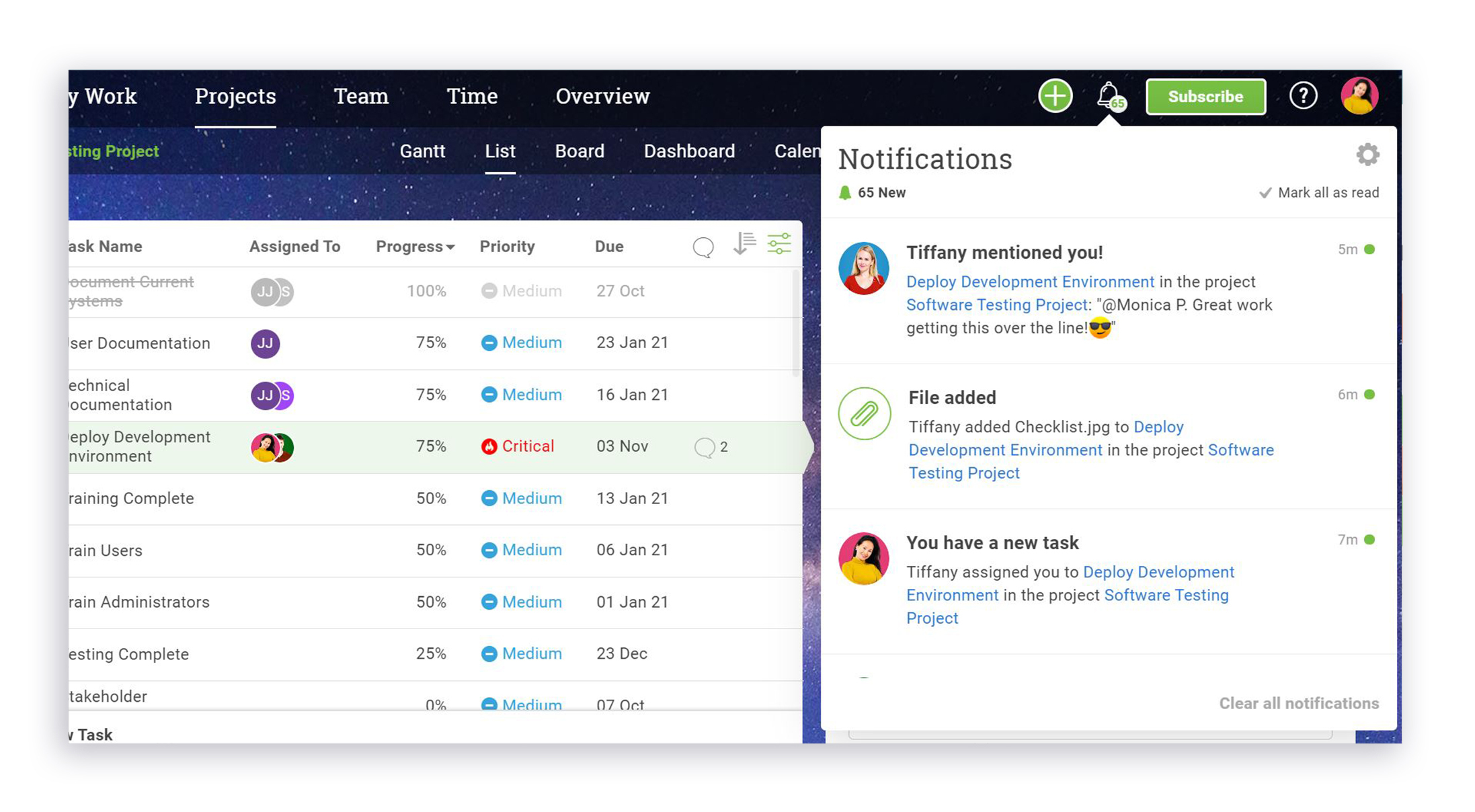 collaboration notification