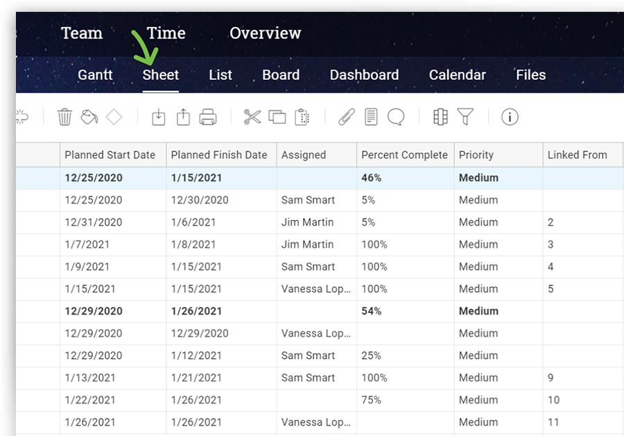 Sheet View image