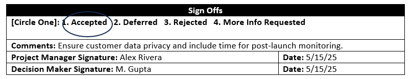Change request example 3