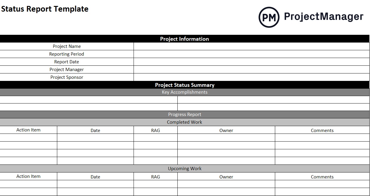 Project Status Report Template 2023 