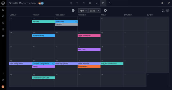 ProjectManager's calendars are ideal to keep track of time when working from home