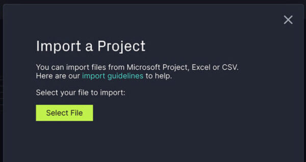 Once you import the MPP file you can view and edit the Microsoft Project Gantt chart with PM