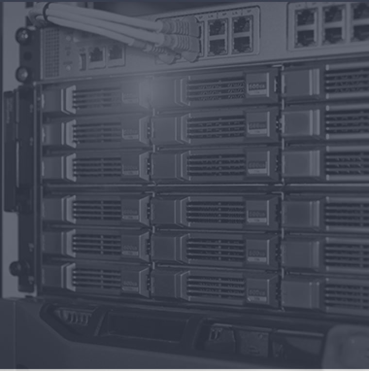 image of a bank of servers