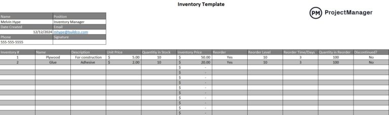 18 Free Manufacturing Excel Templates (Download Now)