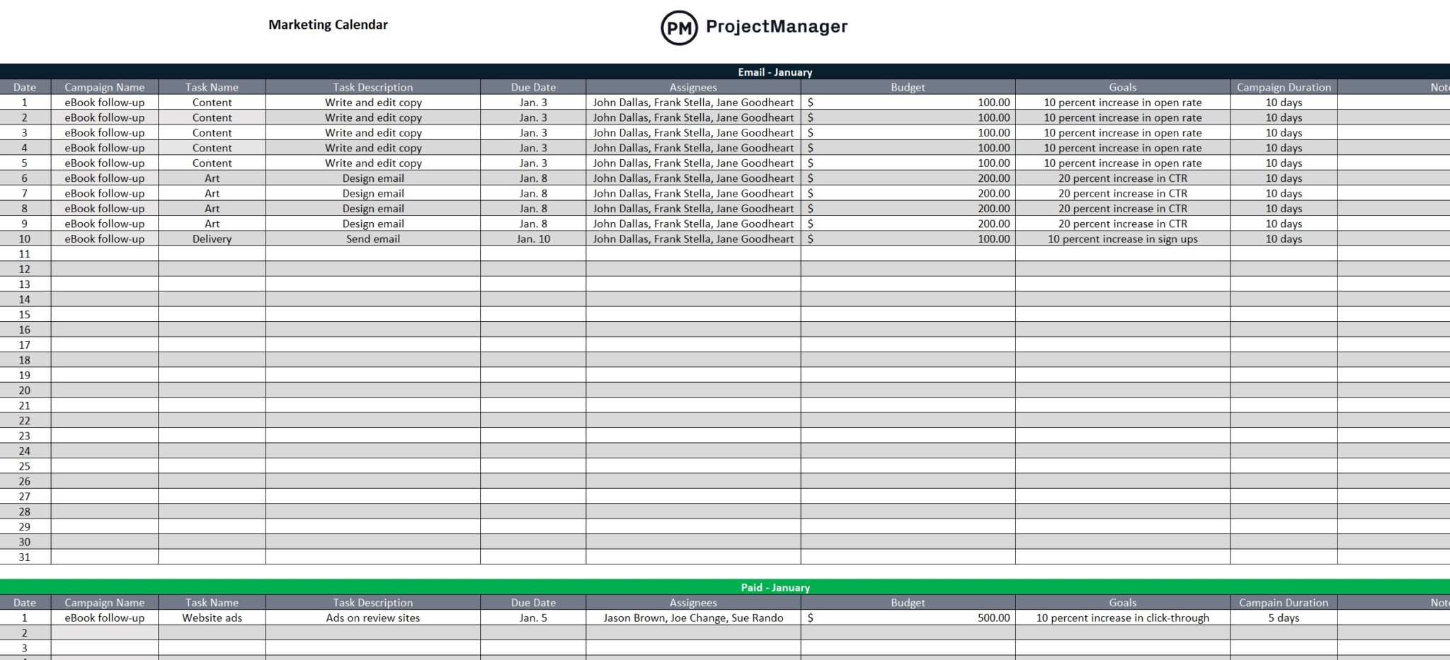 12 Free Event Planning Templates for Excel and Word