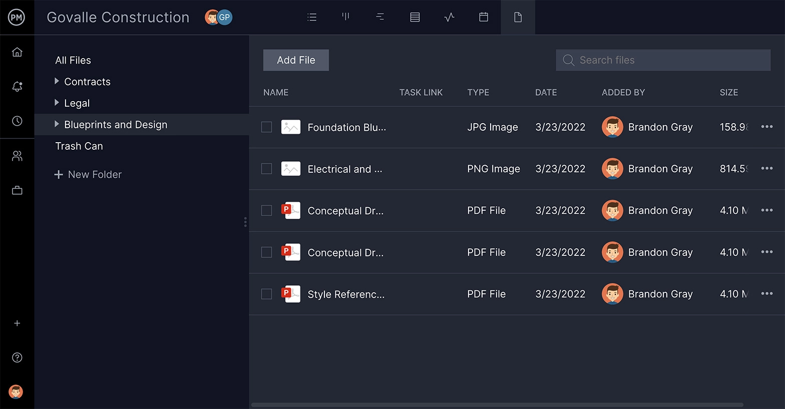 ProjectManager is a project scheduling software with unlimited file storage