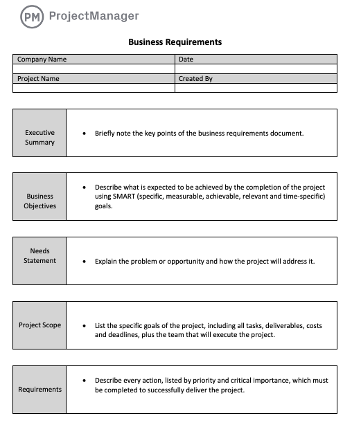 Business Requirements Document BRD Template 49 OFF