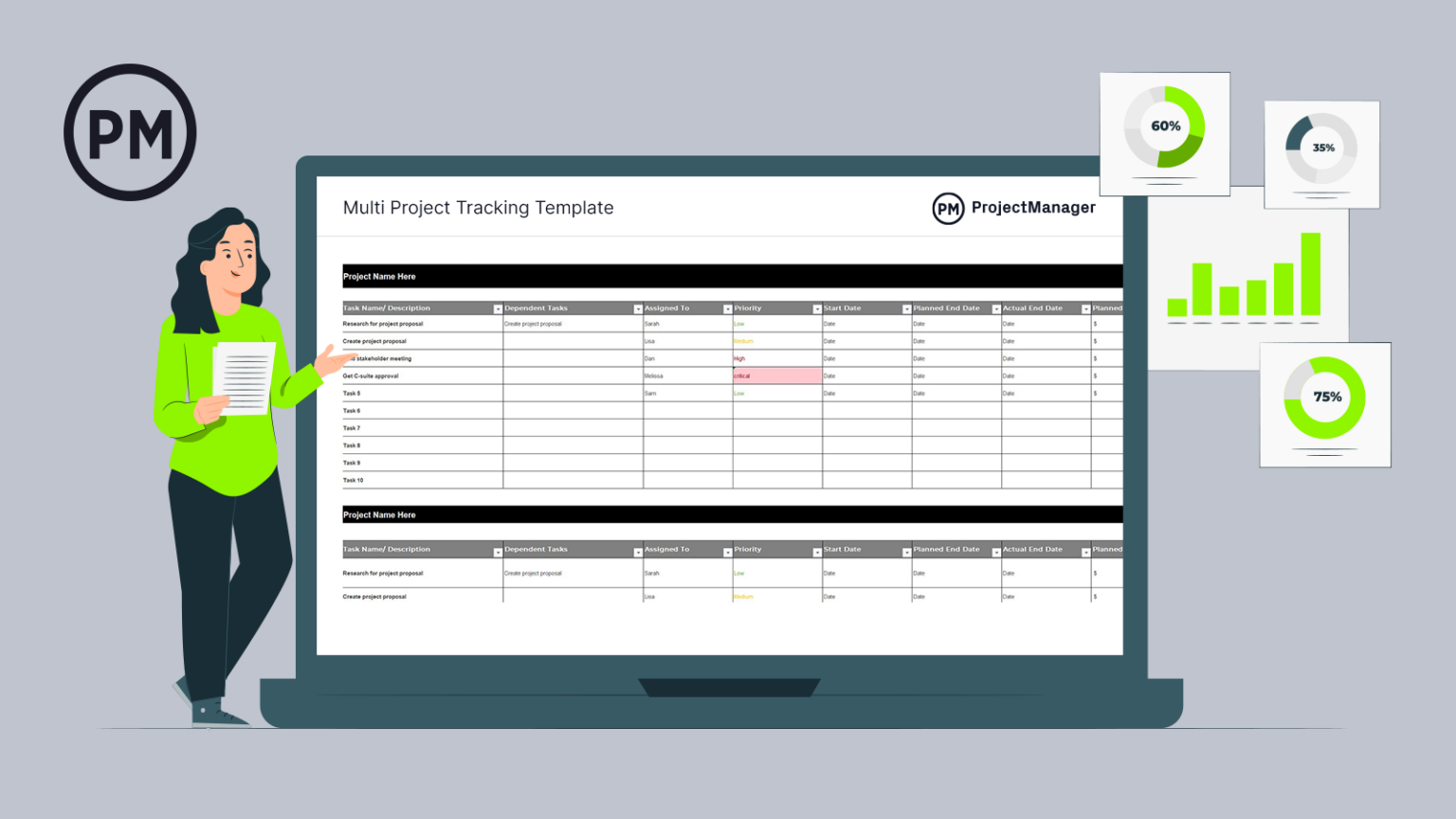 Multiple Project Tracking Template ProjectManager Multiple Project Tracking Template ProjectManager