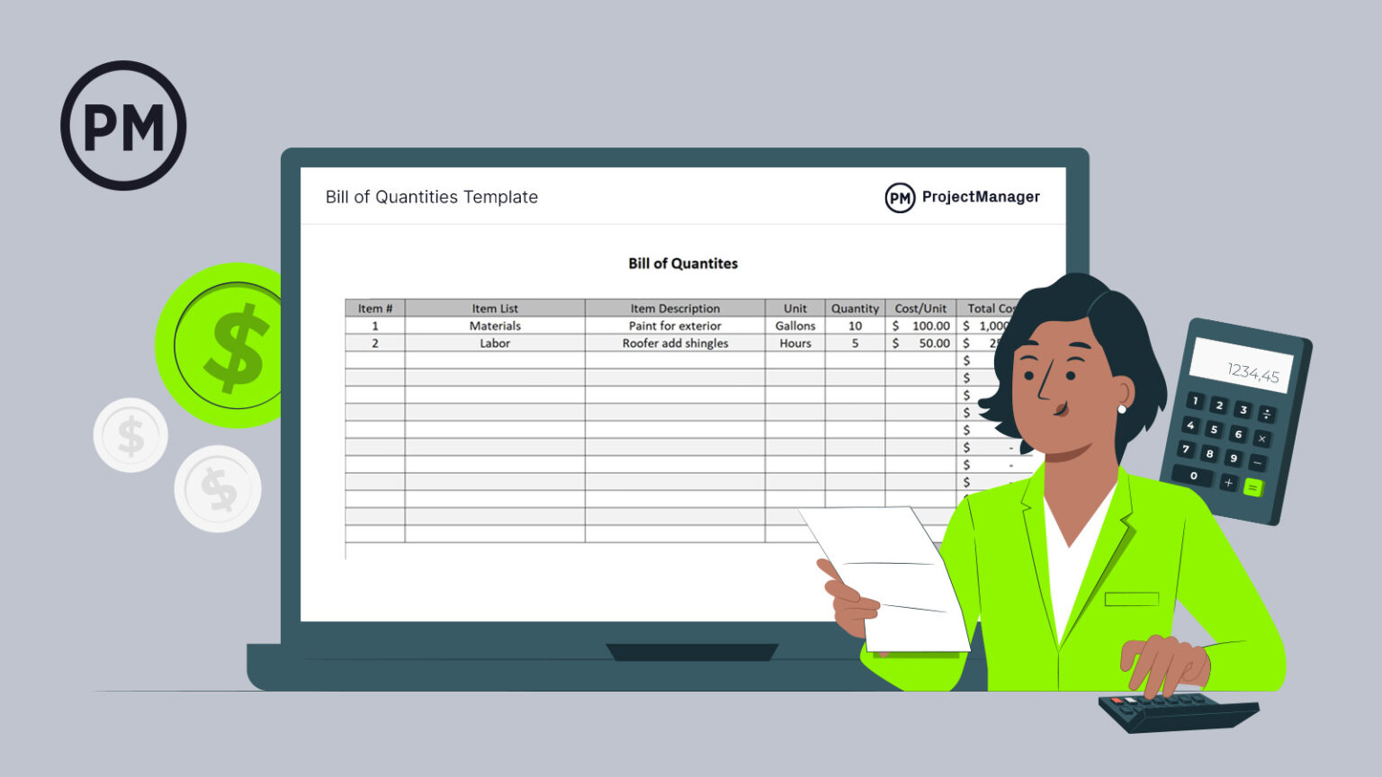 Bill of quantities template for excel free download 