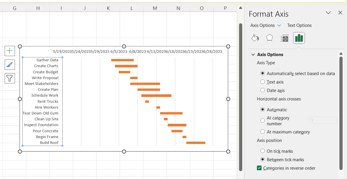 how to make project status report in excel